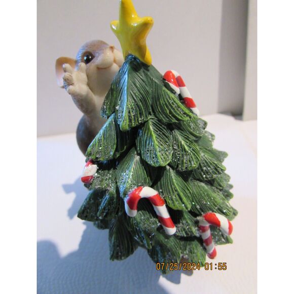 CHARMING TAILS HAVE A SWEET CHRISTMAS FITZ & FLOYD MOUSE CHRISTMAS TREE 87/141 - Picture 6 of 7